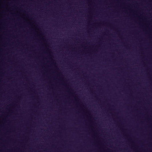 Bright Purple Organic Cotton/Spandex Jersey Fabric - 200 GSM - Grown in the USA - callistomachines